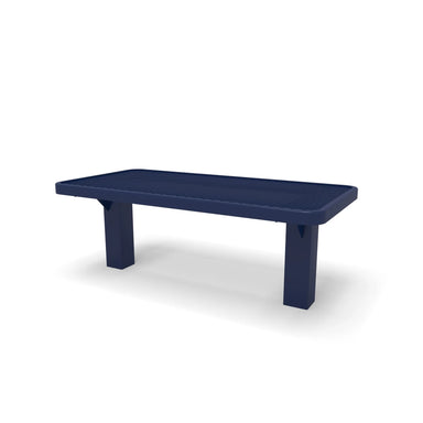 Blue Wabash Valley Signature ADA Steel Bench, 4 foot, Diamond, Surface Mount, solid blue, plastisol-coated steel, ada compliant outdoor bench seat
