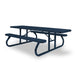 Blue Wabash Valley Signature Portable Picnic Table, blue top, seats and frame, 8' ADA Accessible, Diamond pattern, outdoor school lunch tables