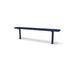 Blue Wabash Valley Signature Steel Backless Bench, Diamond, 6' Inground posts, solid blue, plastisol-coated steel, commercial seating bench