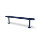 Blue Wabash Valley Signature Steel Backless Bench, Diamond, 6' Surface Mount base plates, solid blue, plastisol-coated steel, commercial seating bench