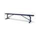 Blue Wabash Valley Signature Steel Backless Bench, Diamond, 8' Portable with braced legs, solid blue, plastisol-coated steel, long outdoor bench
