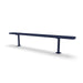 Blue Wabash Valley Signature Steel Backless Bench, Diamond, 8' Surface Mount base plates, solid blue, plastisol-coated steel, 8 foot bench