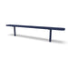 Blue Wabash Valley Signature Steel Backless Bench, Perforated, 8' Inground posts, solid blue, plastisol-coated steel, commercial seating bench