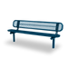 Blue Wabash Valley Signature Steel Bench, Diamond seat and back, Inground legs, commercial bench