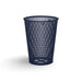 Blue Wabash Valley Tapered Trash Receptacle, tapered diamond expanded metal body, plastisol coated, model LR350D, steel trash can