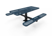 Blue MyTCoat Rectangular Single Pedestal Picnic Table Surface Mount Studio Image 