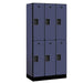 Blue Salsbury 6-Door 2 Tier Designer Wood Locker Side Panel