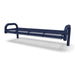 Blue Wabash Valley Contemporary Diamond Steel Backless Bench with Inground Mount Studio Image