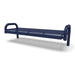 Blue Wabash Valley Contemporary Perforated Steel Backless Bench with Inground Mount Studio Image