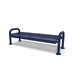 Blue Wabash Valley Contemporary Perforated Steel Backless Bench with Surface Mount Studio Image