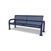 Blue Wabash Valley Contemporary Perforated Steel Bench Surface Mount Studio Image