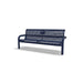Blue Wabash Valley Contemporary Perforated steel Memorial Bench with Inground Mount studio image