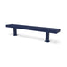 Blue Wabash Valley Designer Diamond Steel Backless Bench With Surface Mount