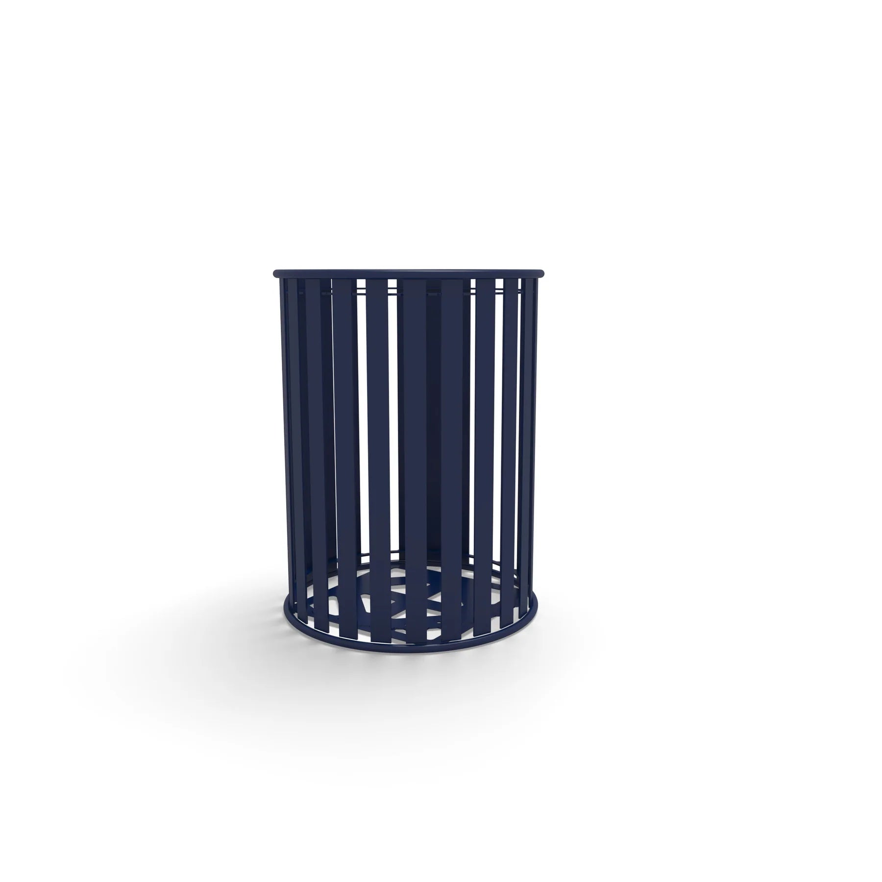 Blue Wabash Valley Signature Slatted Commercial Trash Receptacle