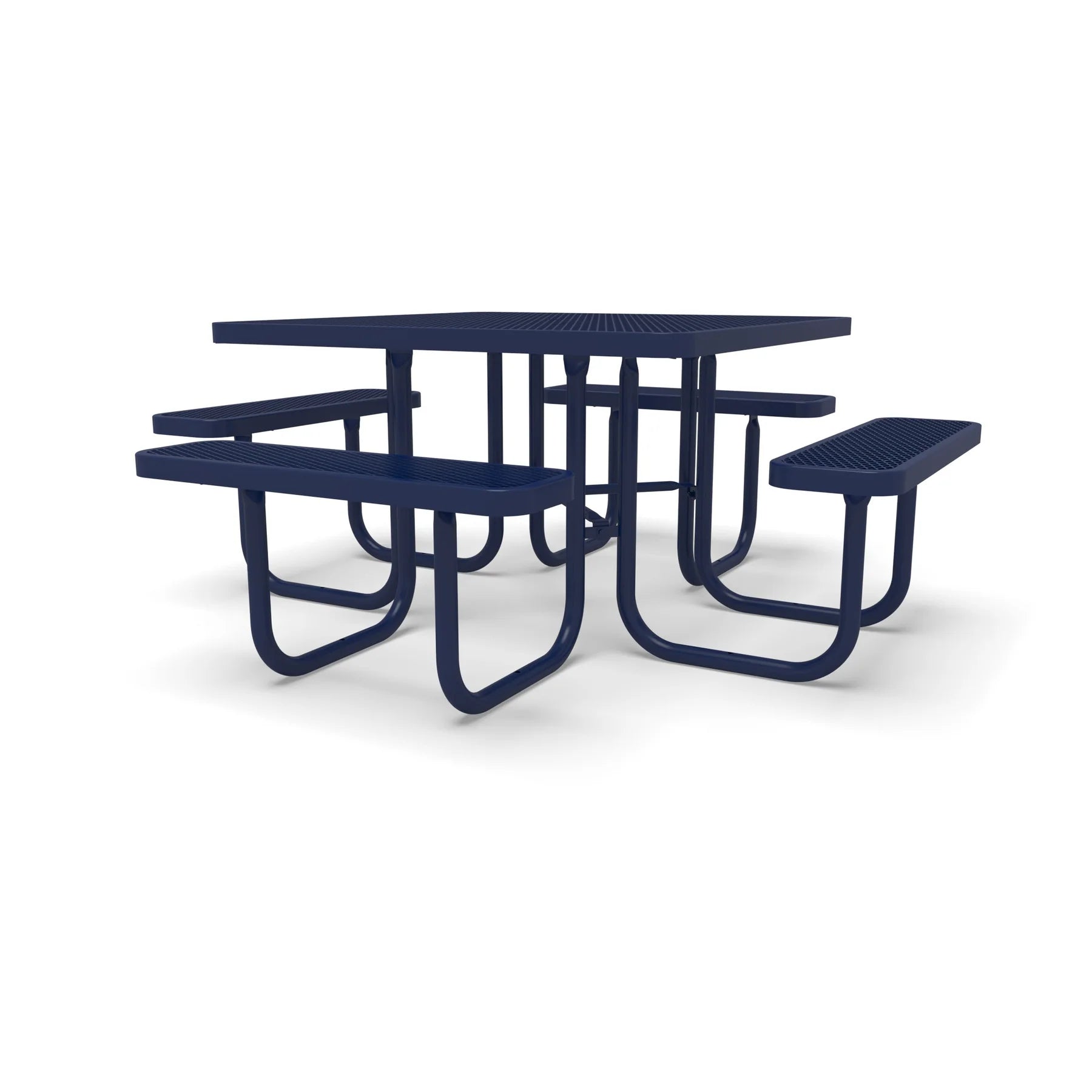 Blue Wabash Valley Signature Square Diamond Metal Portable Picnic Table