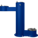 Blue Willoughby Free-standing Double Drinking Fountain Side Access, Adult Height with Dog Bowl Options Studio Image