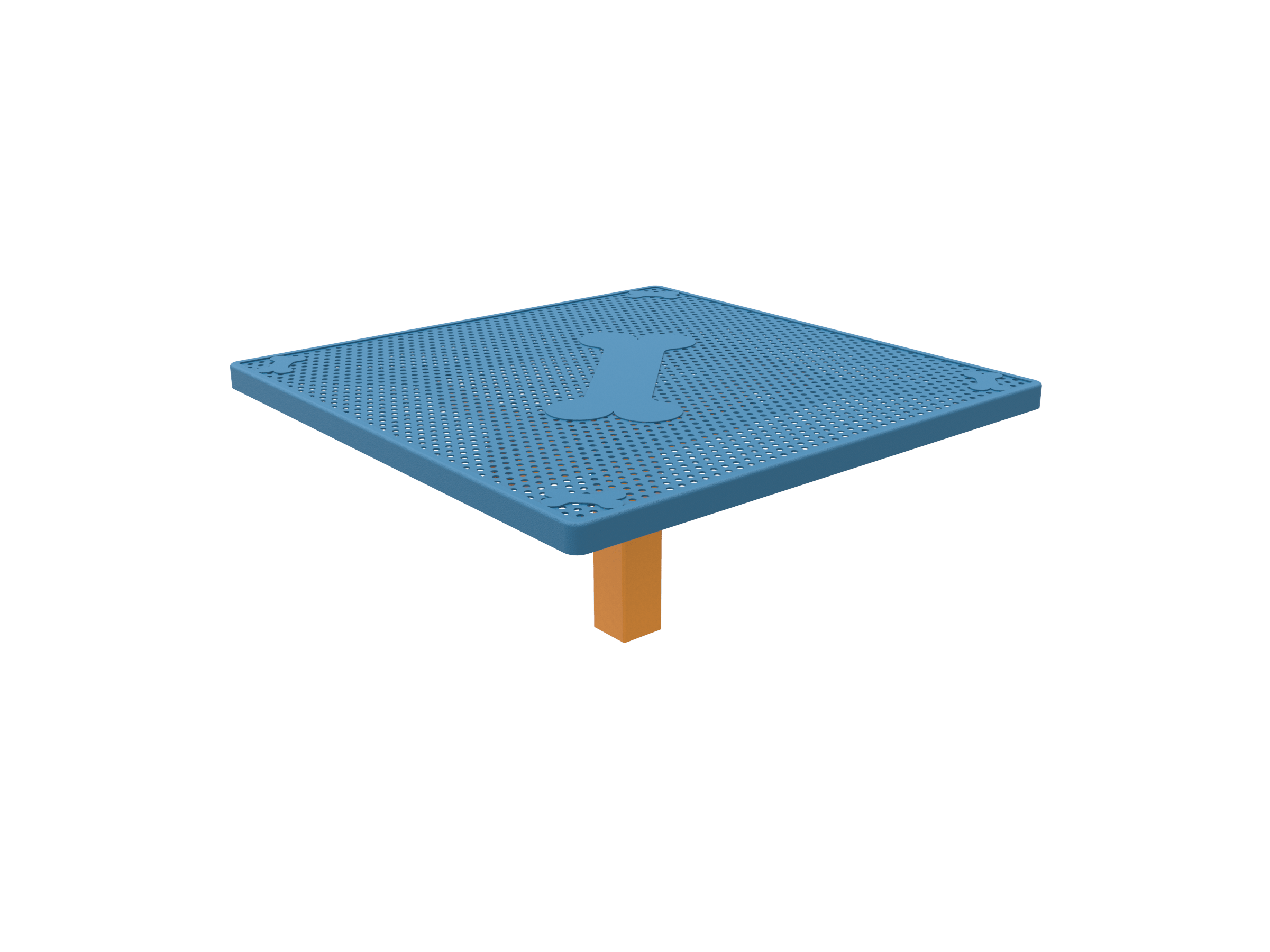 Blue and Yellow MyTCoat Dog Park Grooming Table Studio Image