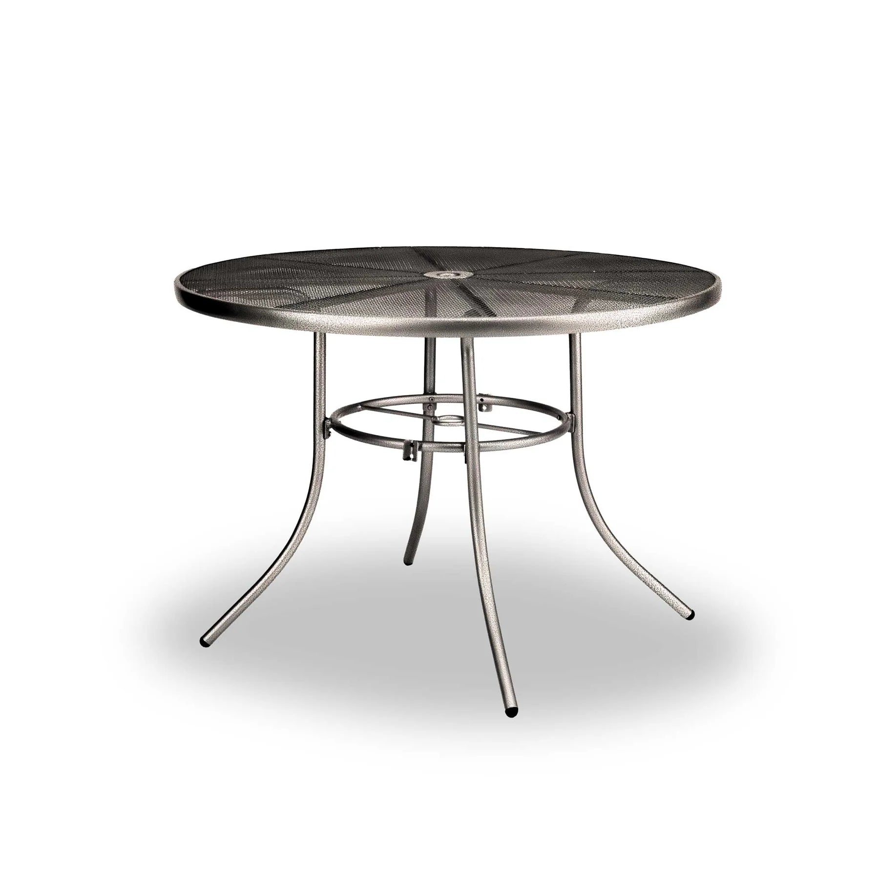 Bronze 42 inch Sullivan round steel mesh patio table, powder-coated steel, model SU2H38P, outdoor patio table
