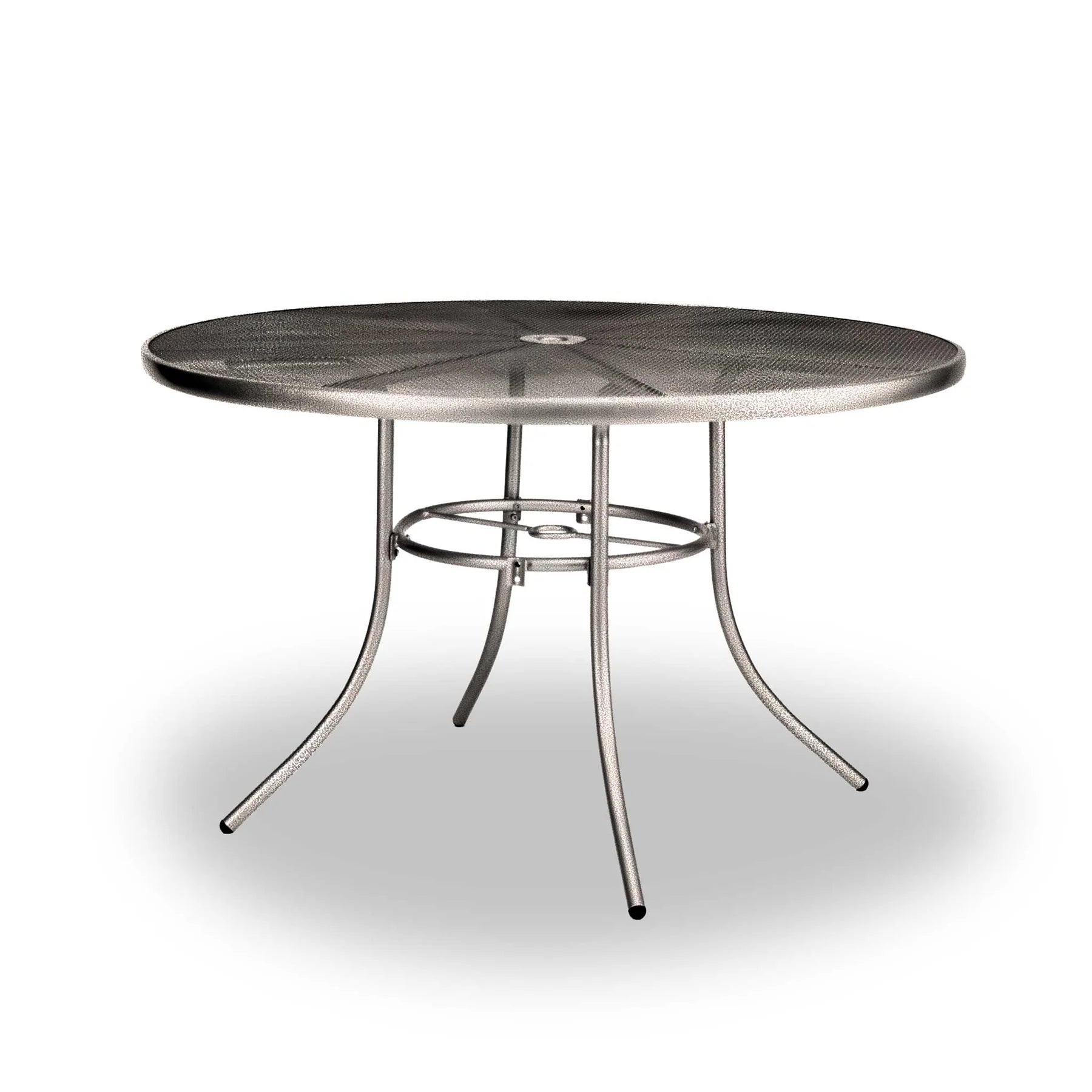 Bronze 48 inch Sullivan round steel mesh patio table, powder-coated steel, model SU2G38P, 48 inch round patio table