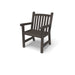 Bronze Yorktown aluminum slat dining chair with arms, powder-coated aluminum, model YO9113C, windproof patio furniture