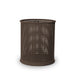 Brown Wabash Valley 55 Gal. Commercial Trash Receptacle, perforated body, plastisol coated, model LR355P, heavy duty outdoor trash can