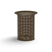 Brown Wabash Valley Flared Commercial Trash Receptacle, Perforated, plastisol coated steel with a flared top, model FR400P, gas station trash can