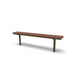 Brown Wabash Valley Rinnova Recycled Plastic Backless Bench with Cedar planks, Inground mount, outdoor benches for schools