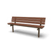 Brown Wabash Valley Rinnova Recycled Plastic Bench with Cedar planks, Inground mount, commercial outdoor benches