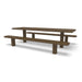 Brown Wabash Valley Signature Multi-Pedestal 8 ft Perforated Inground Picnic Table in plastisol-coated steel, model SG206P, bulk picnic tables