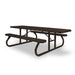 Brown Wabash Valley Signature Portable Picnic Table, brown top, seats and frame, 8' ADA Accessible, Diamond pattern, lunch tables for schools