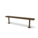 Brown Wabash Valley Signature Steel Backless Bench, Diamond, 6' Surface Mount base plates, solid brown, plastisol-coated steel, team bench