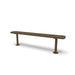 Brown Wabash Valley Signature Steel Backless Bench, Perforated, 6' Surface Mount base plates, solid brown, plastisol-coated steel, outdoor bench without back