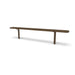 Brown Wabash Valley Signature Steel Backless Bench, Diamond, 8' Inground posts, solid brown, plastisol-coated steel, 8 foot bench