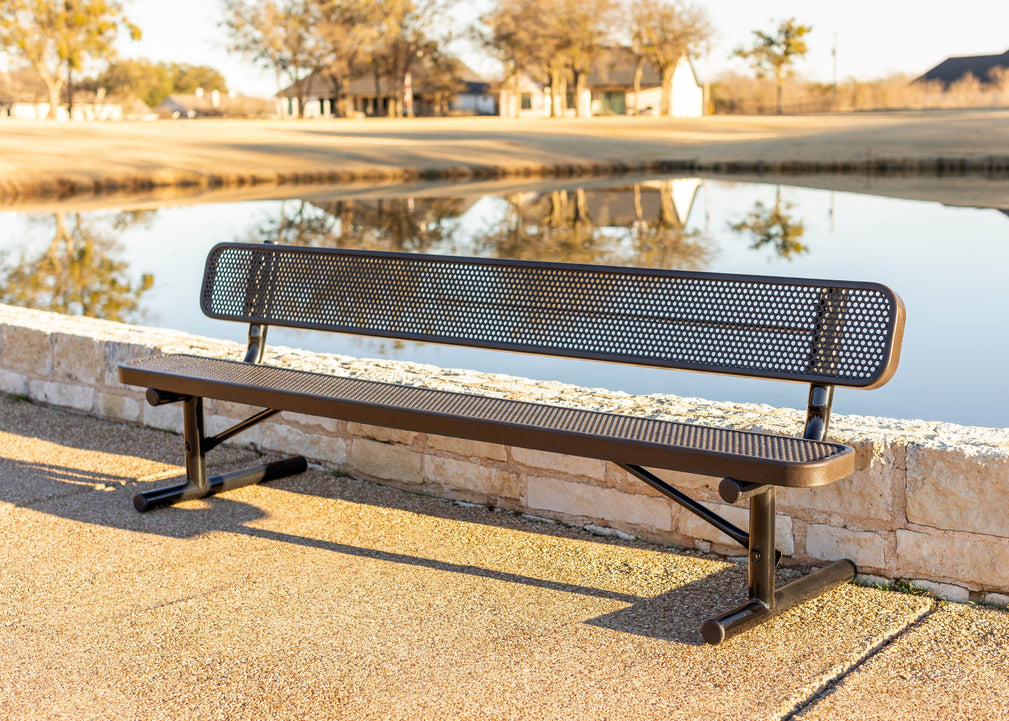MyTCoat Metal Outdoor Bench with Backrest