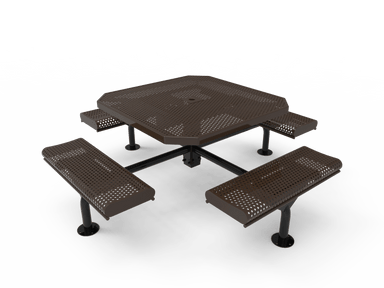 Brown MyTCoat Nexus Rolled Octagon Picnic Table Studio Image