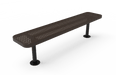 Brown MyTCoat Sports Bench Without Back Punched Steel Studio Image Surface Mount 