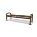 Brown Wabash Valley Contemporary Diamond Steel Backless Bench with Surface Mount Studio Image