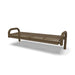 Brown Wabash Valley Contemporary Ribbed Steel Backless Bench with Inground Mount Studio Image