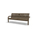Brown Wabash Valley Contemporary Ribbed steel Memorial Bench with Inground Mount studio image