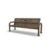 Brown Wabash Valley Contemporary Ribbed steel Memorial Bench with Surface Mount studio image