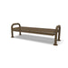 Brown Wabash Valley Contemporary Slatted Steel Backless Bench with Surface Mount Studio Image