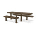 Brown Wabash Valley Designer Diamond Metal Picnic Table with ADA Seat