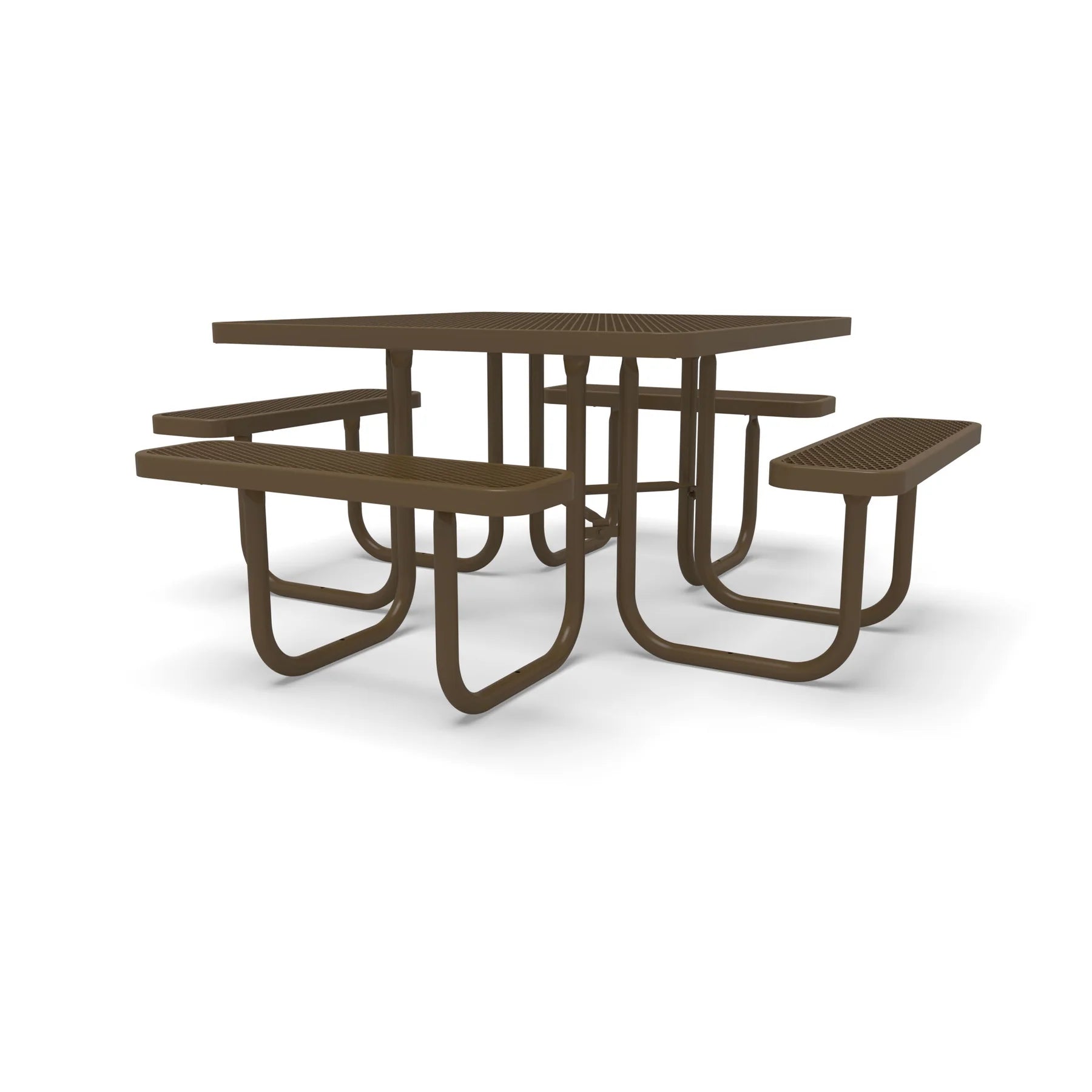 Brown Wabash Valley Signature Square Diamond Metal Portable Picnic Table