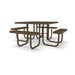 Brown Wabash Valley Signature Square Diamond Metal Portable Picnic Table