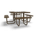 Brown Wabash Valley Signature Square Perforated Metal Portable Picnic Table with Chessboard Top