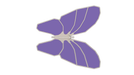 Top view of Purple USA Shade Butterfly Wings Shade on a white background