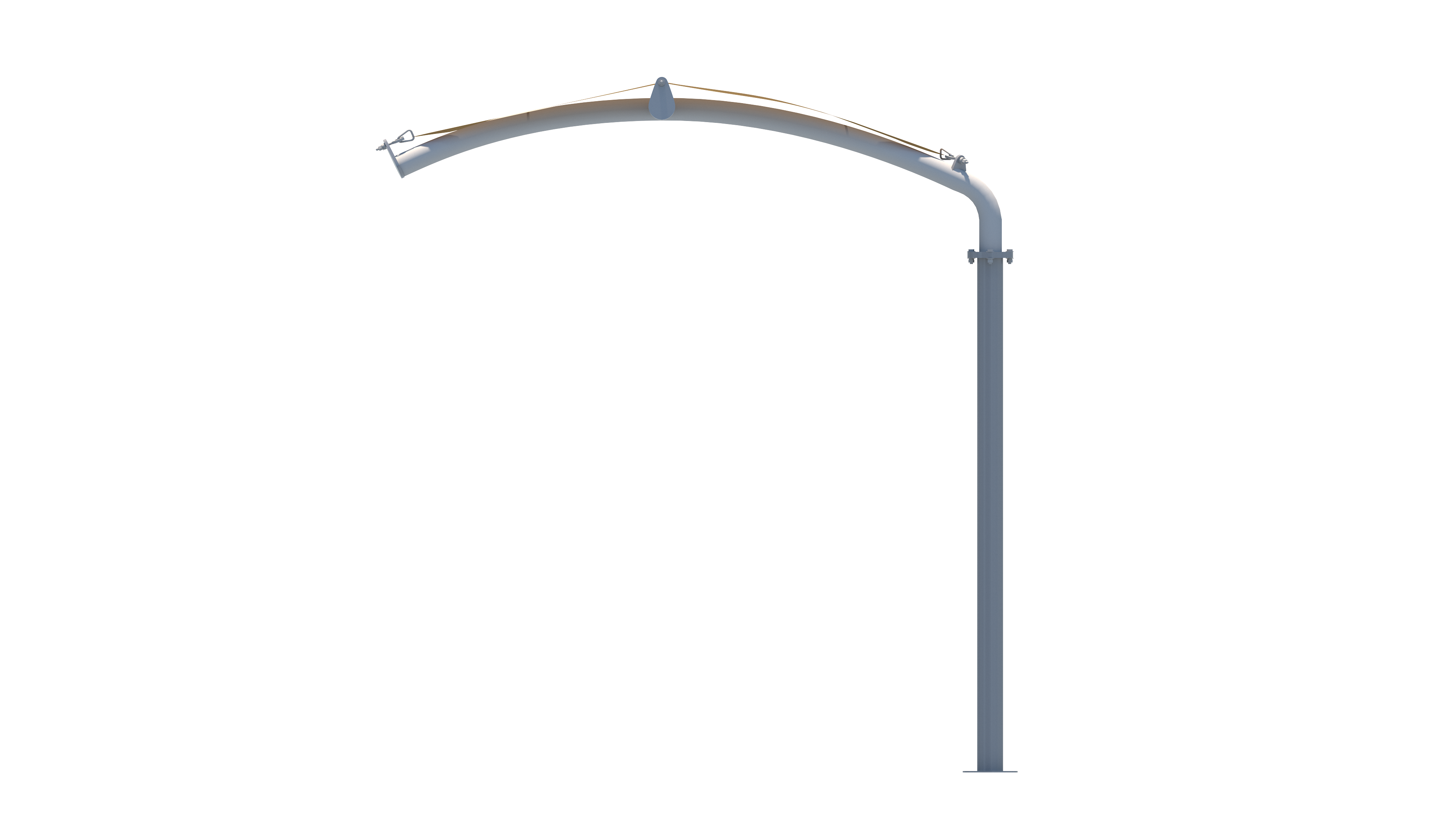 USA Shade Cantilever Arch Walkway side view on a white background
