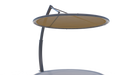 Round metal USA Shade Cantilever Disc with brown Fabric on a white background