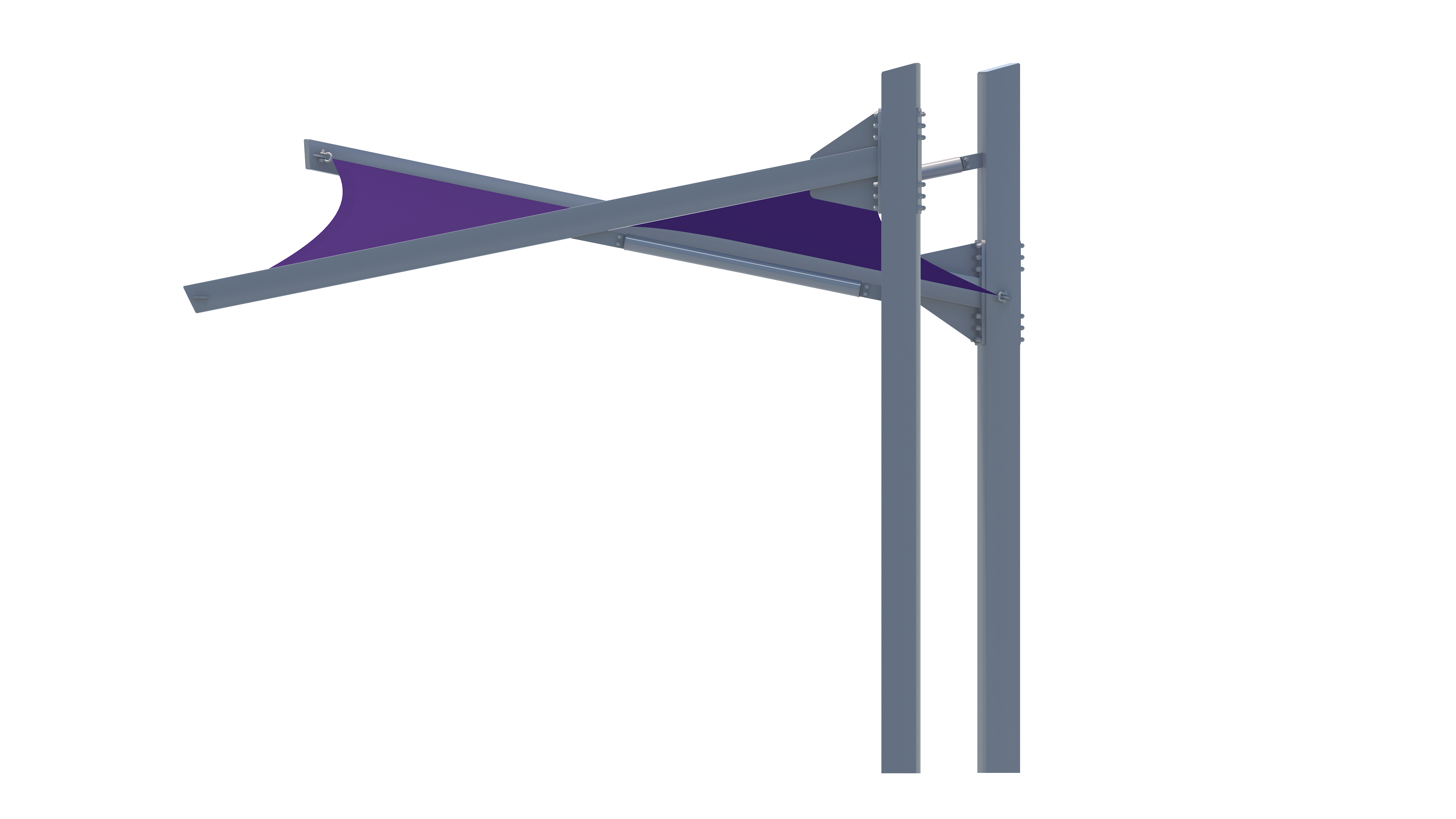 Cantilever Hypar Sail side view