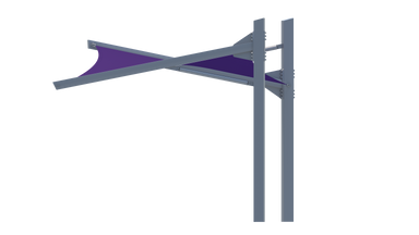 Cantilever Hypar Sail side view